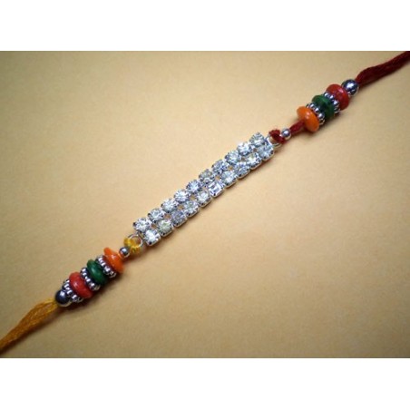 White Stone Studded awesome Rakhi