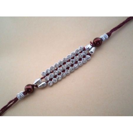 Three Line Stone Rakhi