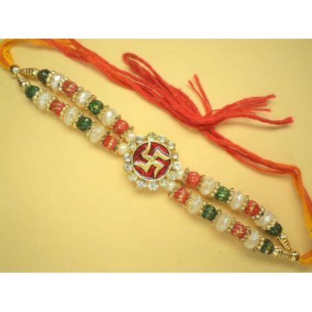 Swastik Orange Rakhi