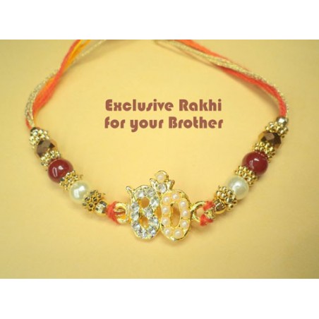 Om Rakhi with Pearl