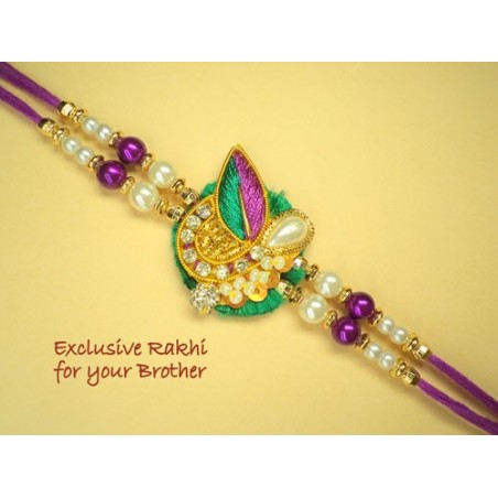 Exclusive Pearl Dual Colour Rakhi