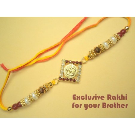 Om and Beads Rakhi