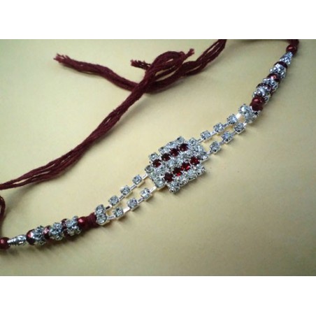 Red Stonned Designer Rakhi