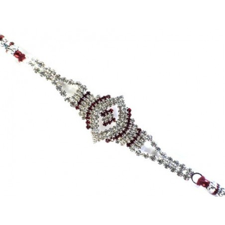 Gorgeous Red Stonned Rakhi