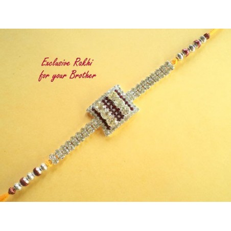 Red n White Stonned Rakhi for my bro