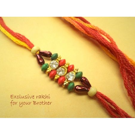 White Stone Rakhi