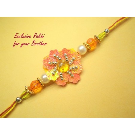 Orange Flower Rakhi