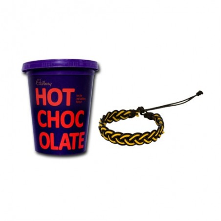 Cadbury hot chocolate with Friendship band