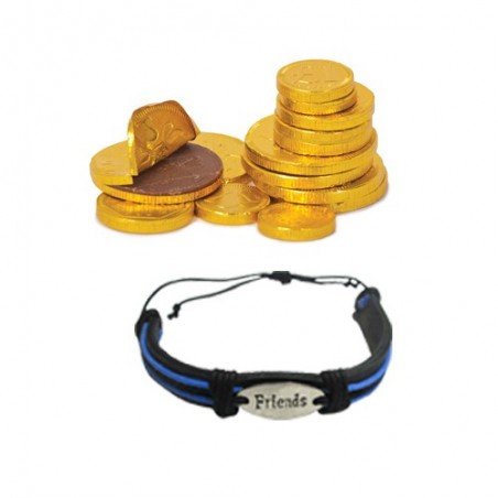 Gold coin choco with Friendship band