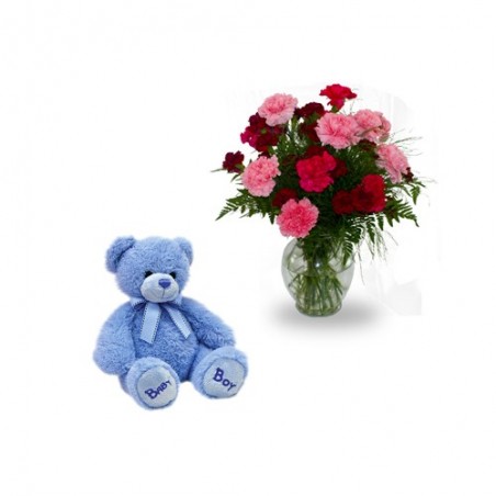 Cute Teddy & Roses