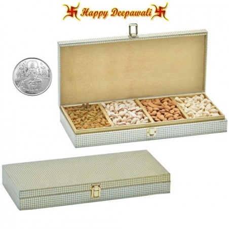 SA-223 Dryruit Gift Box 600gms with  Silver Plated Coin