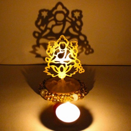 Exclusive Shadow Diya Tealight Candle Holder of Removable Goddess Lakshmi