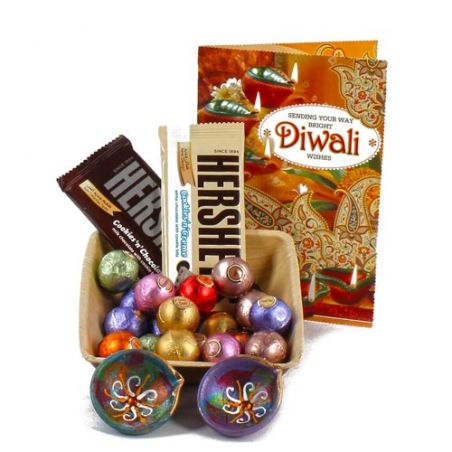 Exotic Chocolates with Traditional Diya Combo