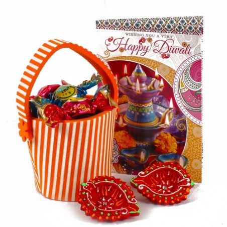 Super Delicious Chocolate and Diya Diwali Hamper