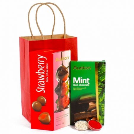 Bhaidooj Hamper of Auston Imported Chocolates with Tikka