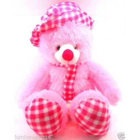 Teddy Bear with Cap - Best Gift for Valentines- Pink, Purple, Yellow, Brown, Red - 110cm