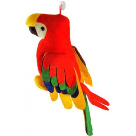 Musical Parrot With Tail - 30 cm (Red)