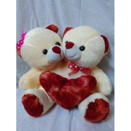 Love Couple Teddy Bears Soft Stuffed Plush Toy- Valentine Gift 10inch