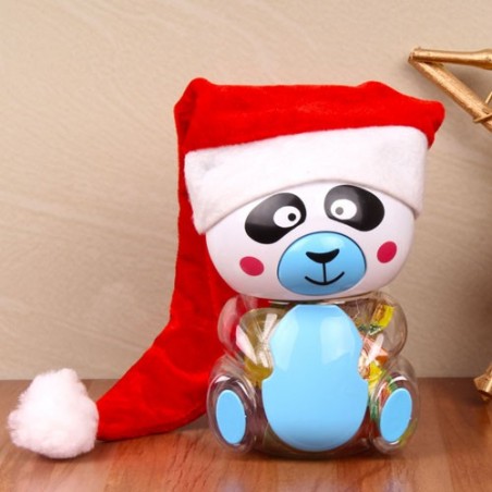 Jelly Panda With Santa Cap^soft toys^christmas softoys^xmas softtoys^christmas^xmas