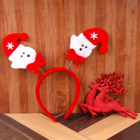 Pair of Reindeer with Santa Bunny Hair Band^soft toys^christmas softoys^xmas softtoys^christmas^xmas