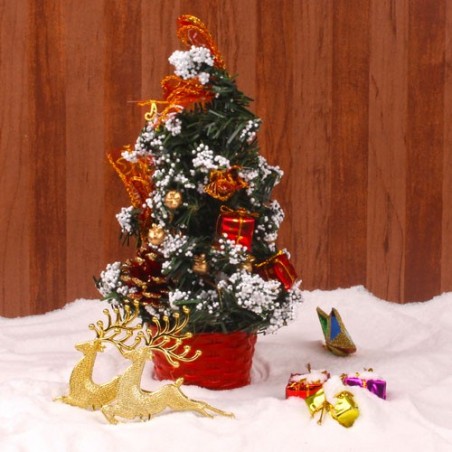 Decorative Christmas Tree and Santa with Candle Combo