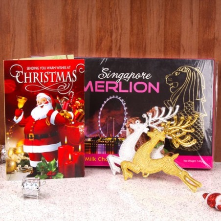Merlion Imported Chocolate Box With Xmas Card