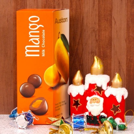 Exclusive Xmas Candle with Mango Milk Chocolate