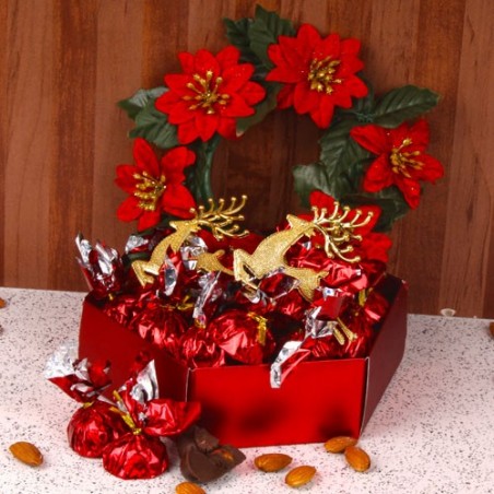 Xmas Gift Decorative with Homemade Almond Chocolates