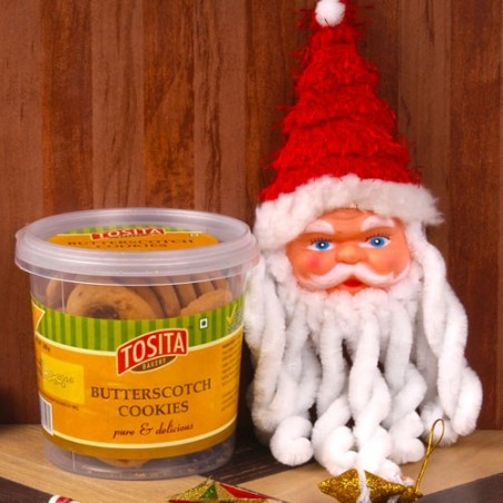 Cute Santa Face Hanging with Butterscotch Cookies