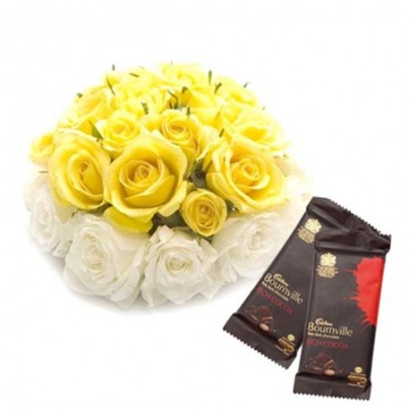 Twenty Mix Roses with Dark Bournville Chocolates