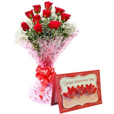 Bunch of Eighteen Romantic Red Roses