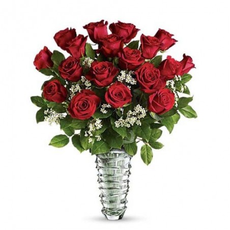 Red Roses Vase For Love One