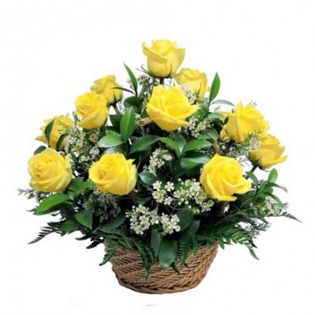 Reflectional Pyaar in yellow Roses