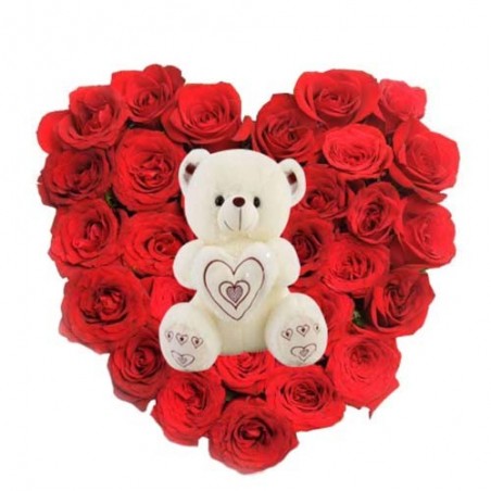 Heart Shape Basket Arrangement