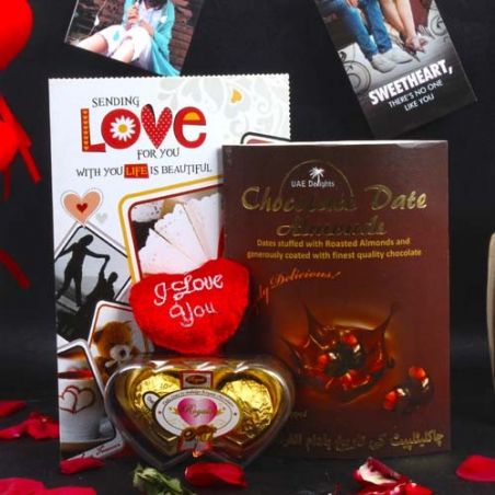 Chocolate Dates Almond Valentine Hamper