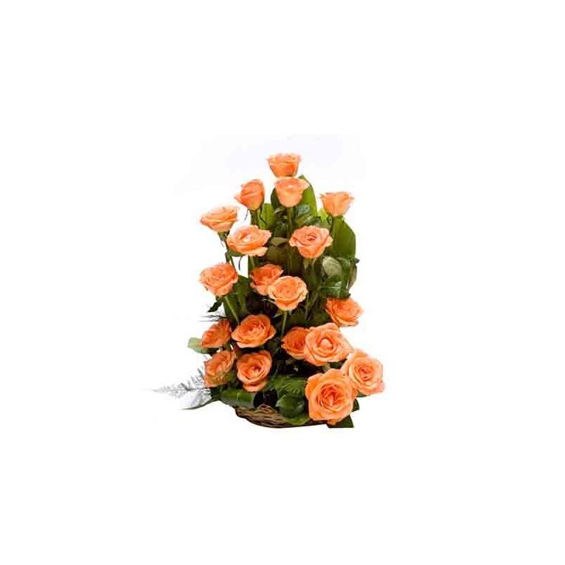 Orange Roses Basket