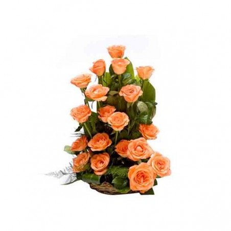 Orange Roses Basket