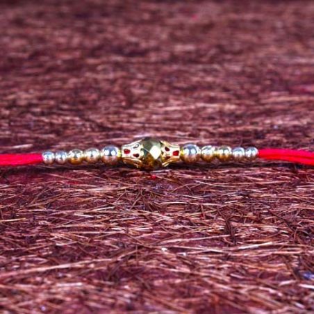 Golden Beads Rakhi