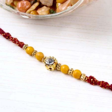 Single stone studded Rakhi