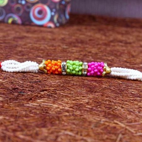 Colorful Moti Rakhi