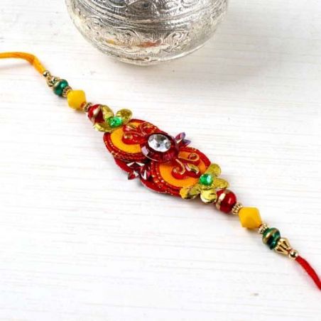 Traditional Colorful Beads Rakhi