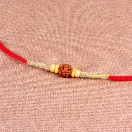 Single Rudraksha Rakhi