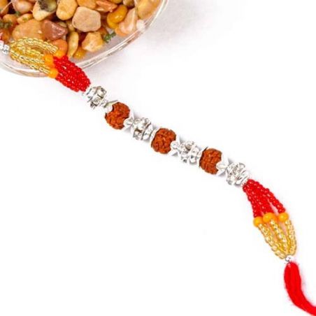 Triptych Rudraksha Rakhi