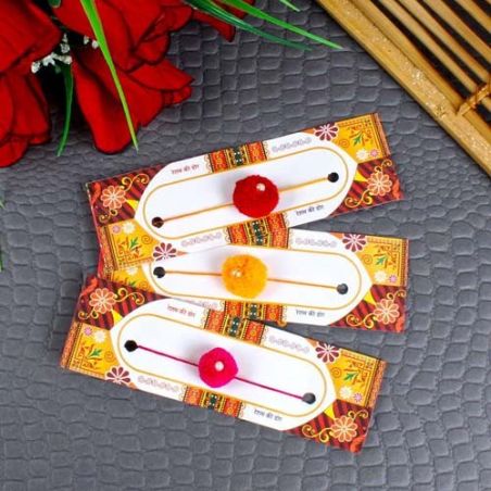 Colorful Three Gonda Rakhi