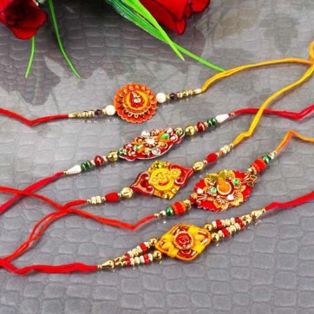 Combo of Five Traditional Rakhi