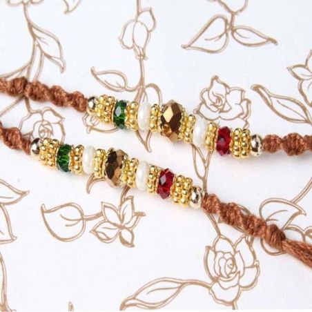 Set of Two Fancy Beads Rakhi