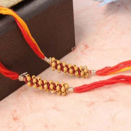 Striking Two Tiny Beads Rakhi