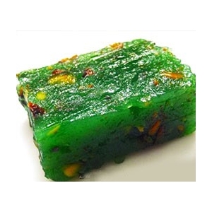 Green badami halwa - (Sulaiman Mithaiwala)