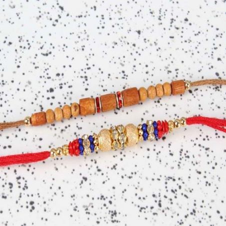 Fancy Duo Diamond Studded Rakhi