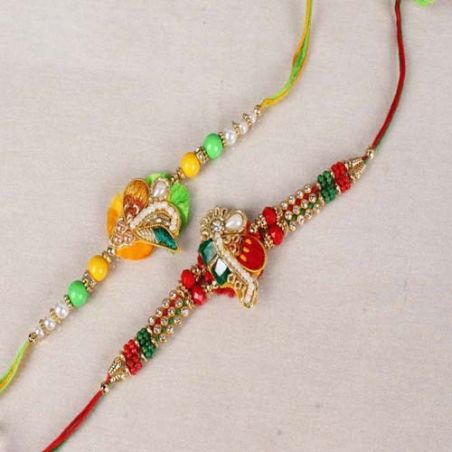 Classy Traditional Set of Two Rakhi